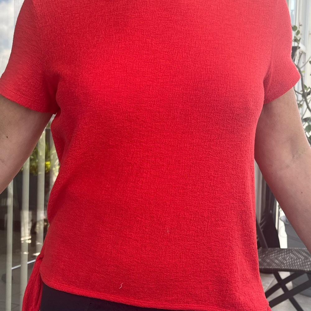 Madewell Red Fitted Short Sleeve T-Shirt